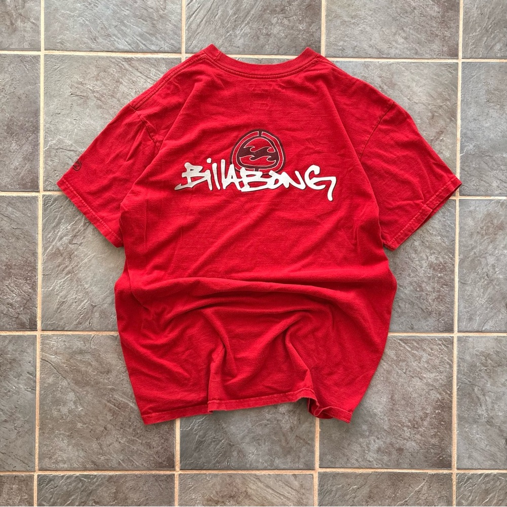 Billabong Red Short Sleeve Logo Tee